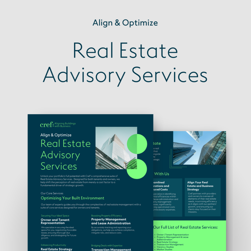 Real Estate Advisory One Pager
